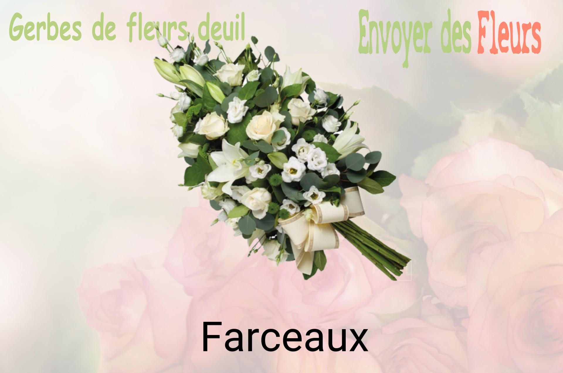 Gerbe de fleurs de deuil livrée à Farceaux